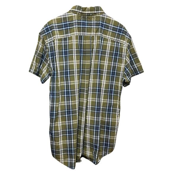 Tommy Hilfiger Mens Shirt 2X Green Plaid Button Up Preppy Classic‎ Office Travel - Picture 3 of 6